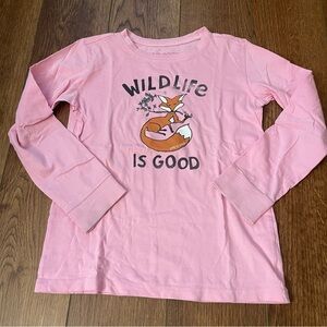 Life is Good Kids Pink Long Sleeve Shirt